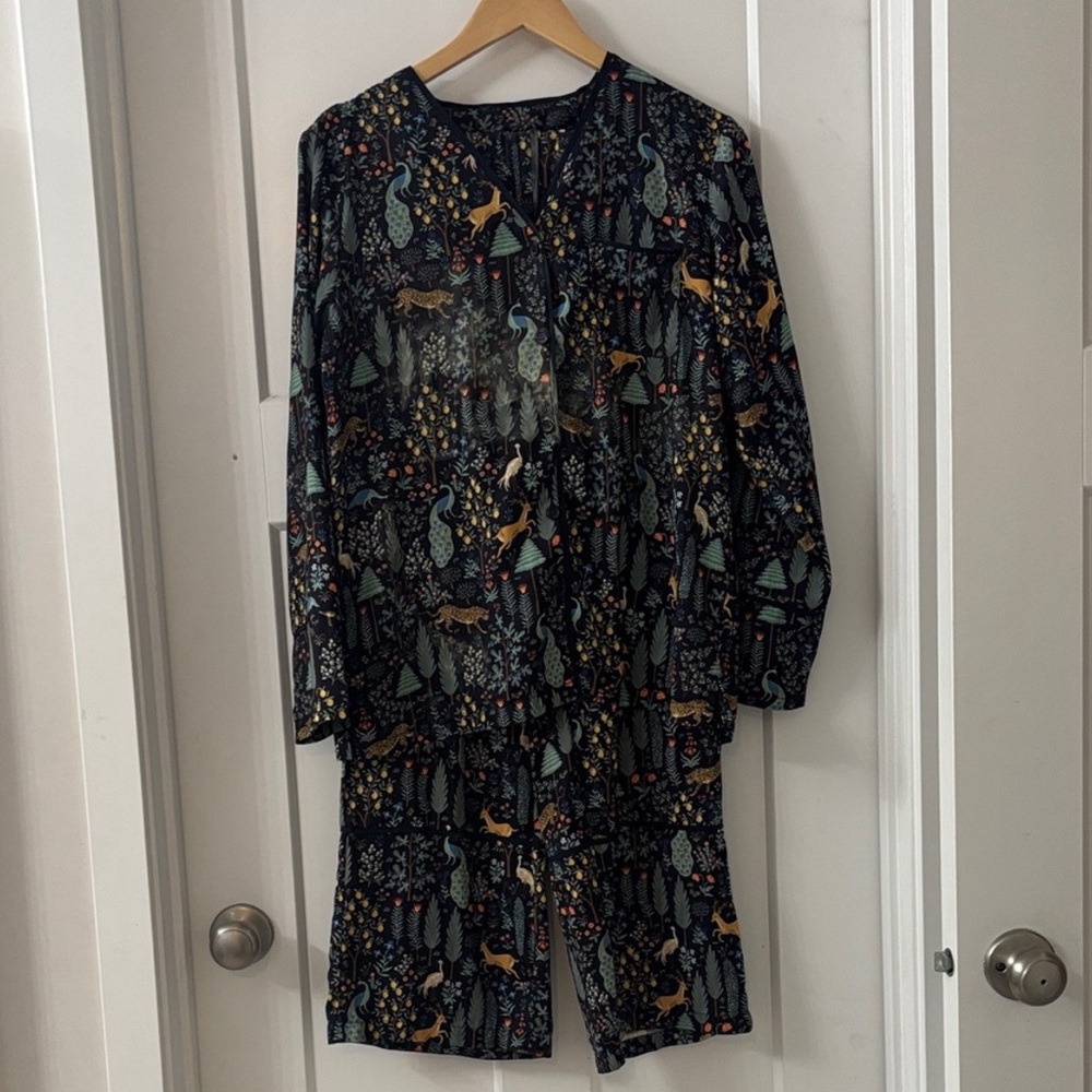 Whimsical Forest Print Pajama Set